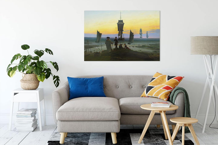 Caspar David Friedrich - Die Lebensstufen als Leinwandbild / Grösse: 100x70 cm / Wandbild / Kunstdru