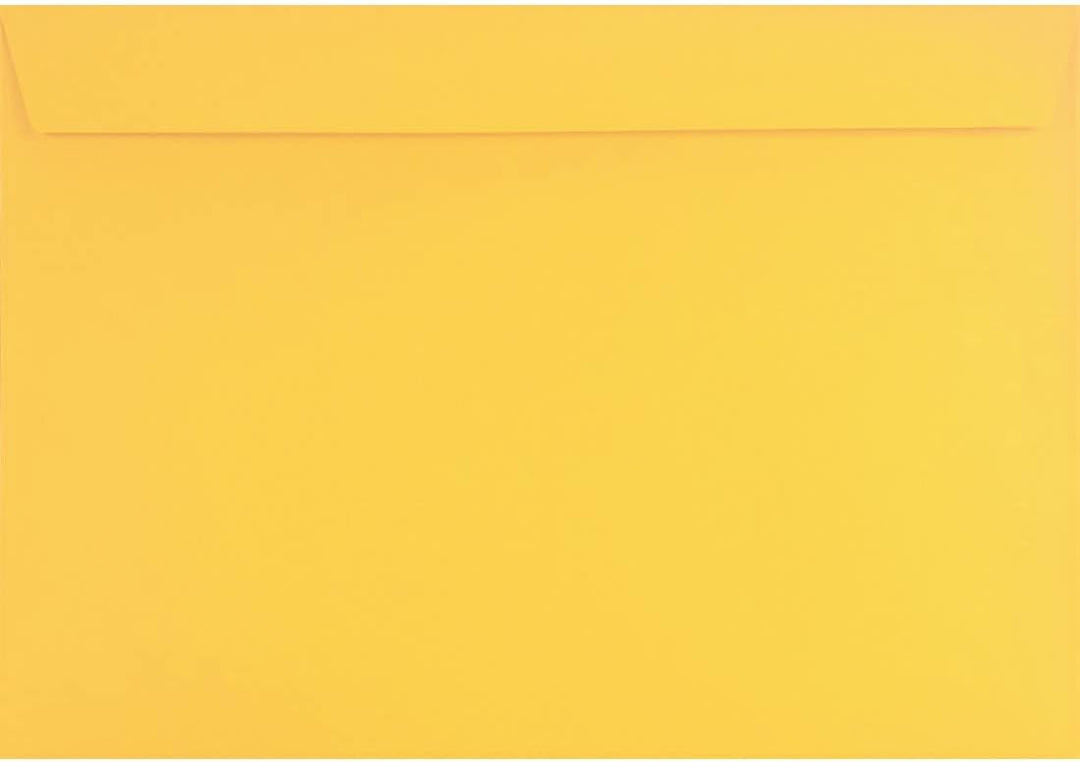 Netuno 200 Papierbriefumschläge gross ohne Fenster Gelb DIN C4 229 x 324 mm 120g Design grosse Umsch
