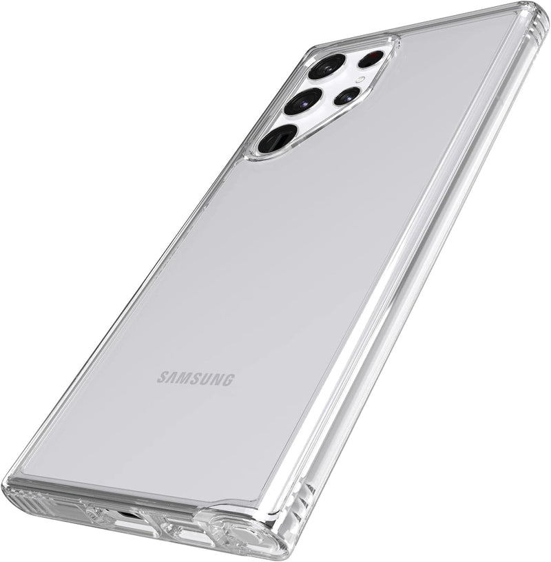 tech21 Evo Clear für Samsung Galaxy S22 Ultra - Klare und schützende Handyhülle mit 3,6 m Multi-Drop