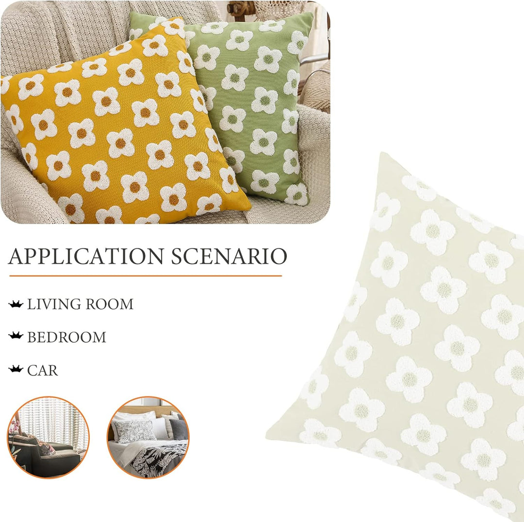 VanderHOME Dekorative Samt Kissenbezüge Süsses Muster Deko Kissenbezüge Natur Bequem Kissenhülle Mod