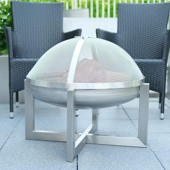 Stahlkunst Edelstahl Funkenschutzhaube für Feuerschalen ⌀ 60 cm