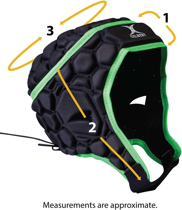 Gilbert Falcon 200 Kopfschutz für Herren, Schwarz/Silberfarben XL, XL