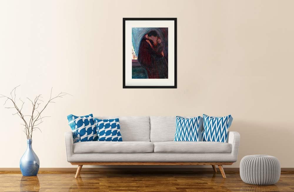 1art1 Edvard Munch Poster Der Kuss, 1897 Gerahmtes Bild Mit Edlem Passepartout | Wand-Bilder | Im Bi
