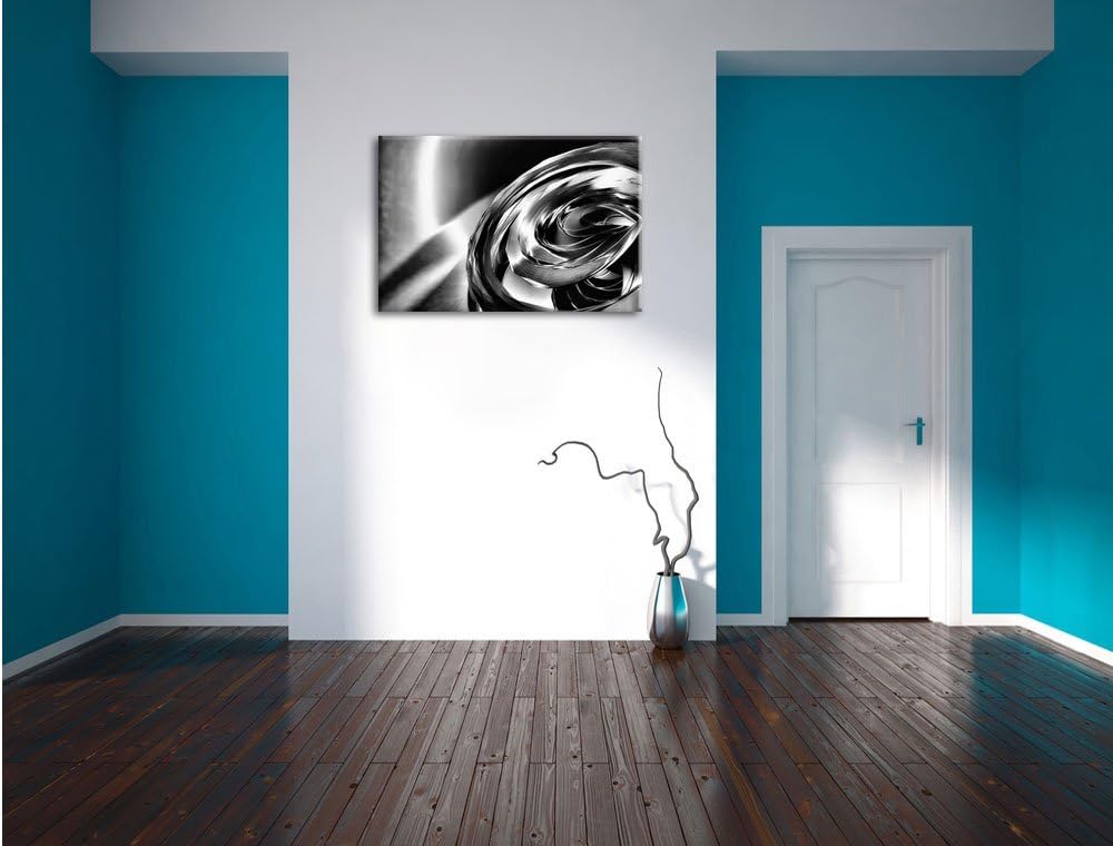 Monocrome, Abstrakte Form, Format: 100x70 auf Leinwand, XXL riesige Bilder fertig gerahmt mit Keilra