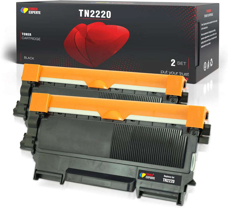 2-er Pack TONER EXPERTE® Premium Toner kompatibel zu TN2220 TN2010 für Brother DCP-7055 DCP-7060D DC