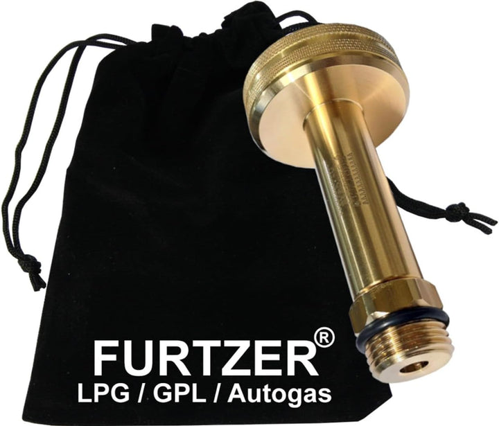 Furtzer LPG GPL Autogas Tankadapter M22 (1 3/4' X W21.8) Dish lang Adapter mit Stoffbeutel