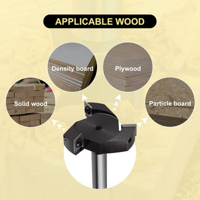 CPROSP Planfräser 12mm Schaft für Holz, Hobelfräser für Oberfräse mit 60mm Schnittdurchmesser, Abric