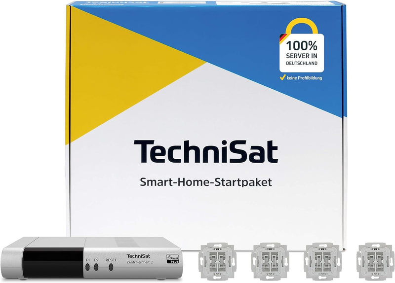 TechniSat Smart-Home Startpaket Rollladen BJ2 - Set mit Zentraleinheit 2 und 4-mal Unterputz Rolllad
