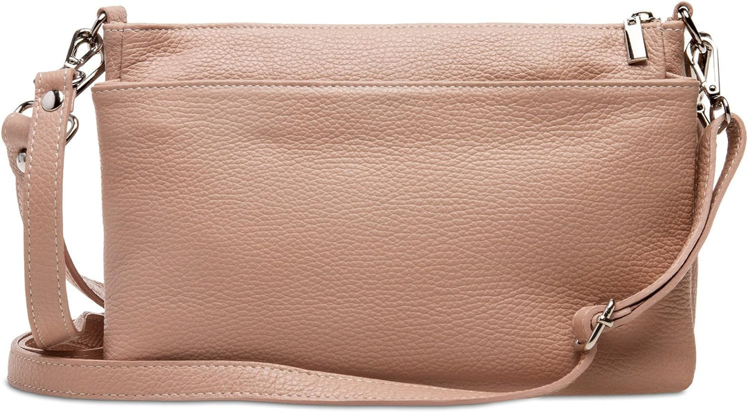 Caspar TL787 klassisch elegante Damen Lederhandtasche Einheitsgrösse Rosa, Einheitsgrösse Rosa