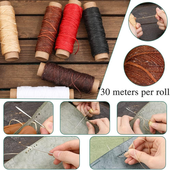 Wamkon Werkzeuge für die Verarbeitung der Leder, Näh-Set aus Leder, Werkzeuge für die Herstellung de