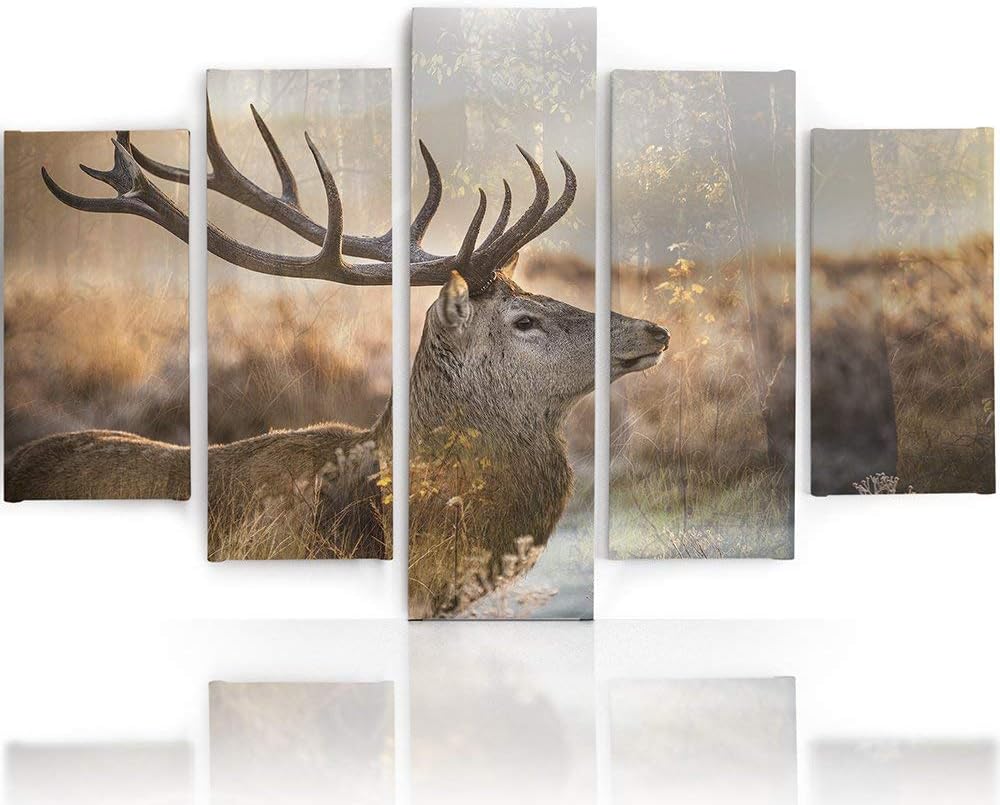 Feeby. Leinwandbild - 5 Teile - Bilder, Wand Bild, Wandbilder, Kunstdruck XXL, 5-Teilig, Typ A, 150x