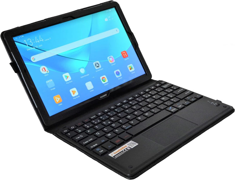 SonnyGoldTech MQ für Huawei M5 10.8 - Layout FRANZÖSISCH AZERTY - Bluetooth Tastatur Tasche mit Mult