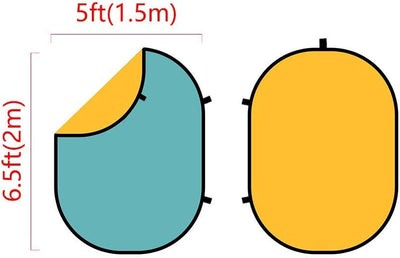 Kate 1,5x2m Pure Yellow Solid Color/Collapsible Solid Blaugrün Papier Hintergrund Doppelseitige Mikr