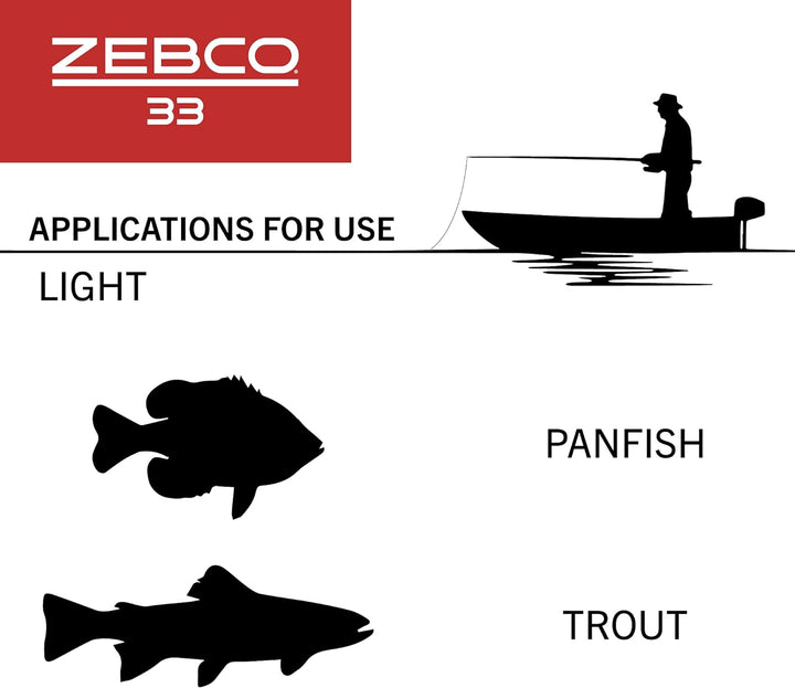 Zebco 33 Micro Spincast Angelrolle, Grösse 10 Rolle, wechselbare Rechts- oder Linkshänder-Apportieru
