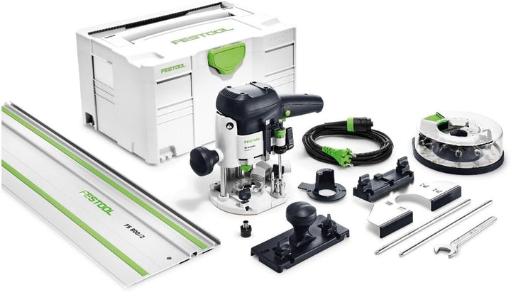 FESTOOL Oberfräse OF 1010 EBQ-Set + Box-OF-S 8/10x HW im neuen Systainer T-LOC