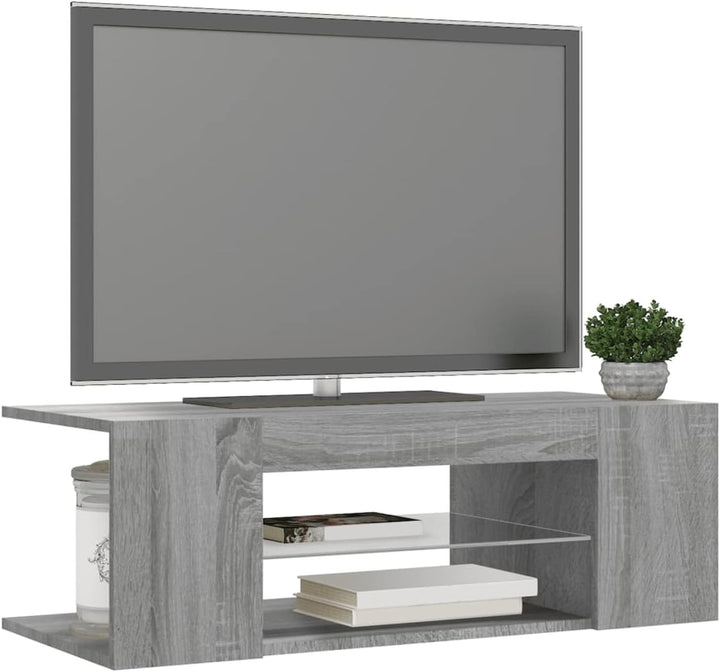 Tidyard TV Schrank mit RGB-LED-Leuchte Lowboard Fernsehschrank Fernsehtisch HiFi-Schrank TV Möbel Ho