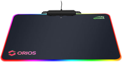 Speedlink ORIOS RGB Gaming Mousepad professionelles Gaming-Mauspad mit RGB-Beleuchtung - schwarz