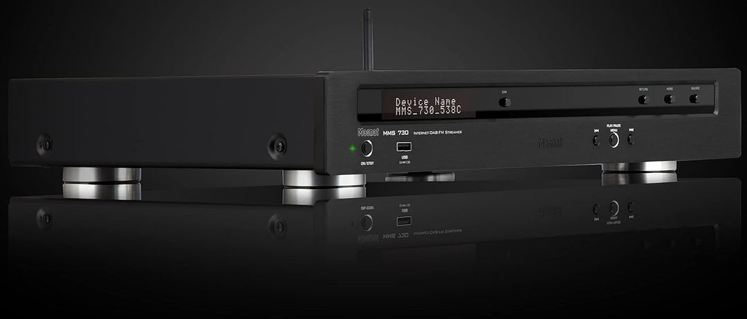 Magnat MMS 730, schwarz - kompakter Netzwerk-Player mit hochwertiger Aluminium-Front und zahlreichen