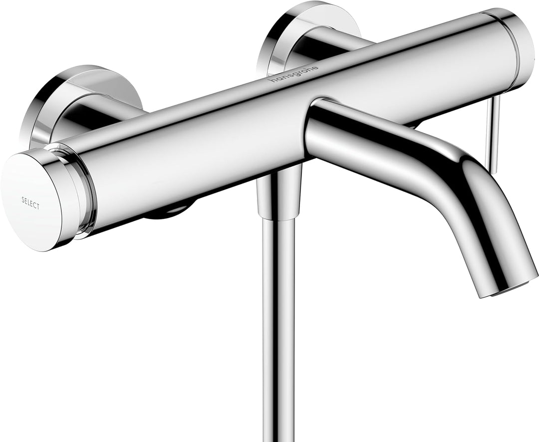 hansgrohe Tecturis S - Badewannenarmatur Aufputz für 2 Verbraucher, Mischbatterie Badewanne mit Ausl
