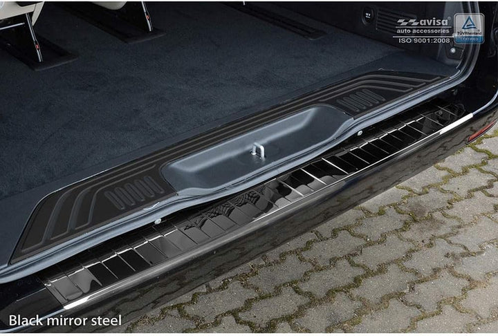 Spiegelschwarz Edelstahl Heckstossstangenschutz kompatibel mit Mercedes Vito / V-Klasse 2014-2019 &