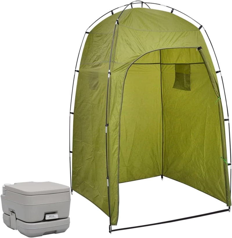 Susany Tragbare Campingtoilette mit Zelt, Duschzelt mit Campingklo, Toilettenzelt, Duschzelt, Umklei