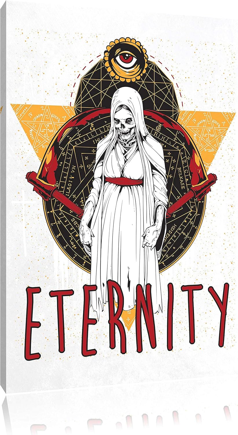 Pixxprint All for Eternity White Bild auf Leinwand, XXL riesige Bilder fertig gerahmt mit Keilrahmen