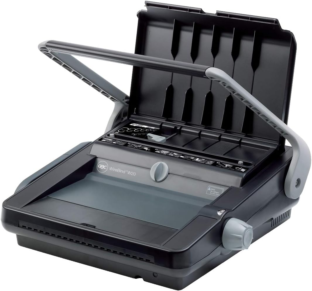GBC,4400426,WireBind AA8W20 Drahtbindegerät,für A4 undA5, mit automatischer Randfunktion 20 Blatt, 2