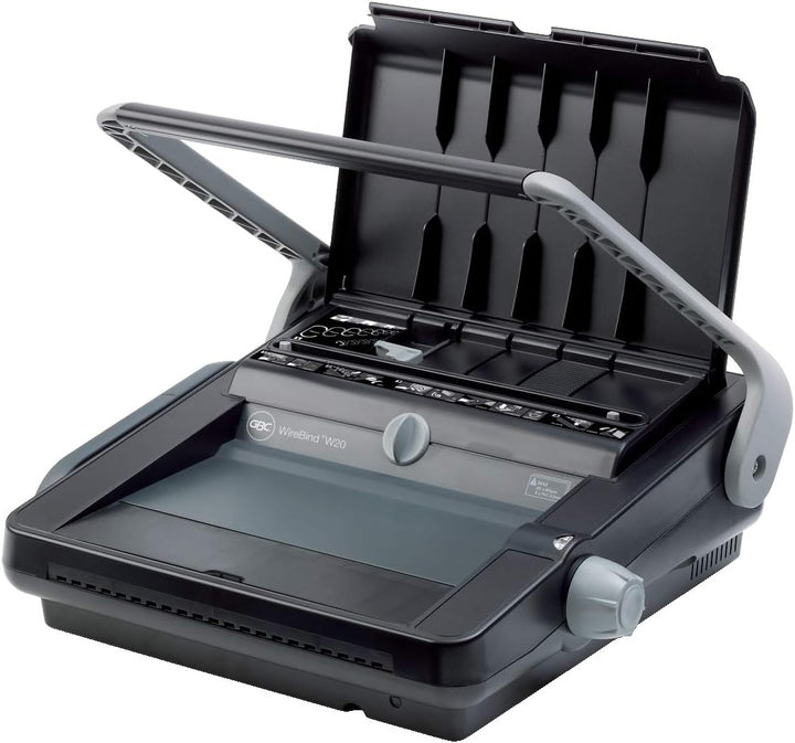 GBC,4400426,WireBind AA8W20 Drahtbindegerät,für A4 undA5, mit automatischer Randfunktion 20 Blatt, 2