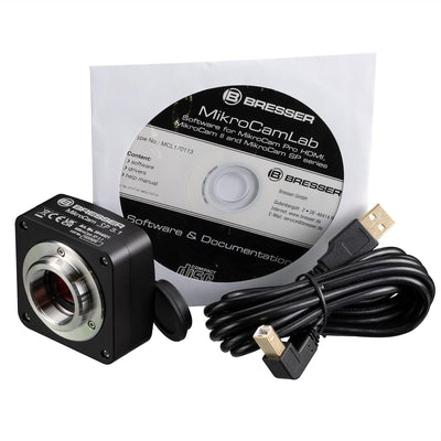 Bresser MikroCam Mikroskopkamera SP mit modernem CMOS-Sensor, 3.1MP, USB 2.0 und umfangreicher, prof