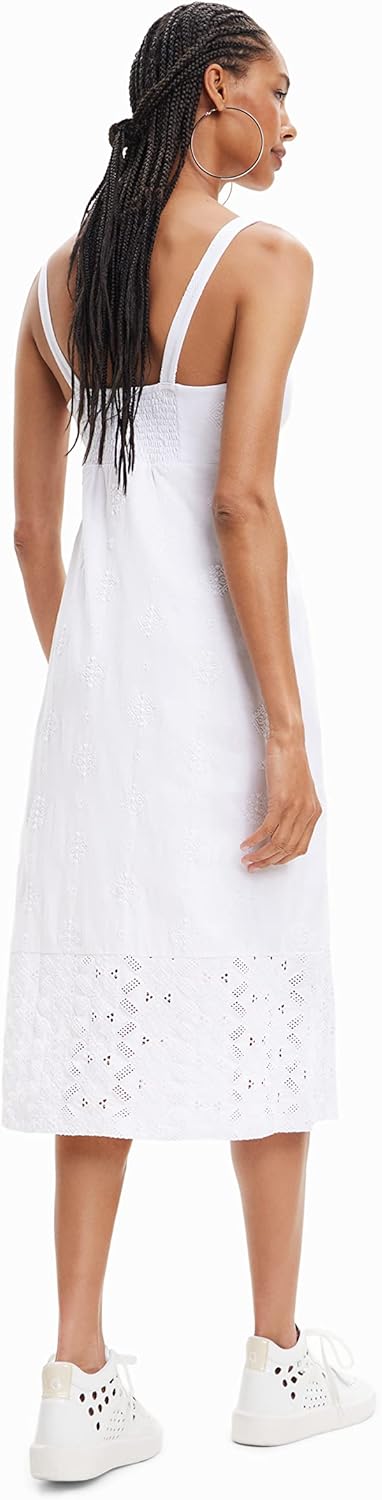 Desigual Damen Dress S Weiss, S Weiss