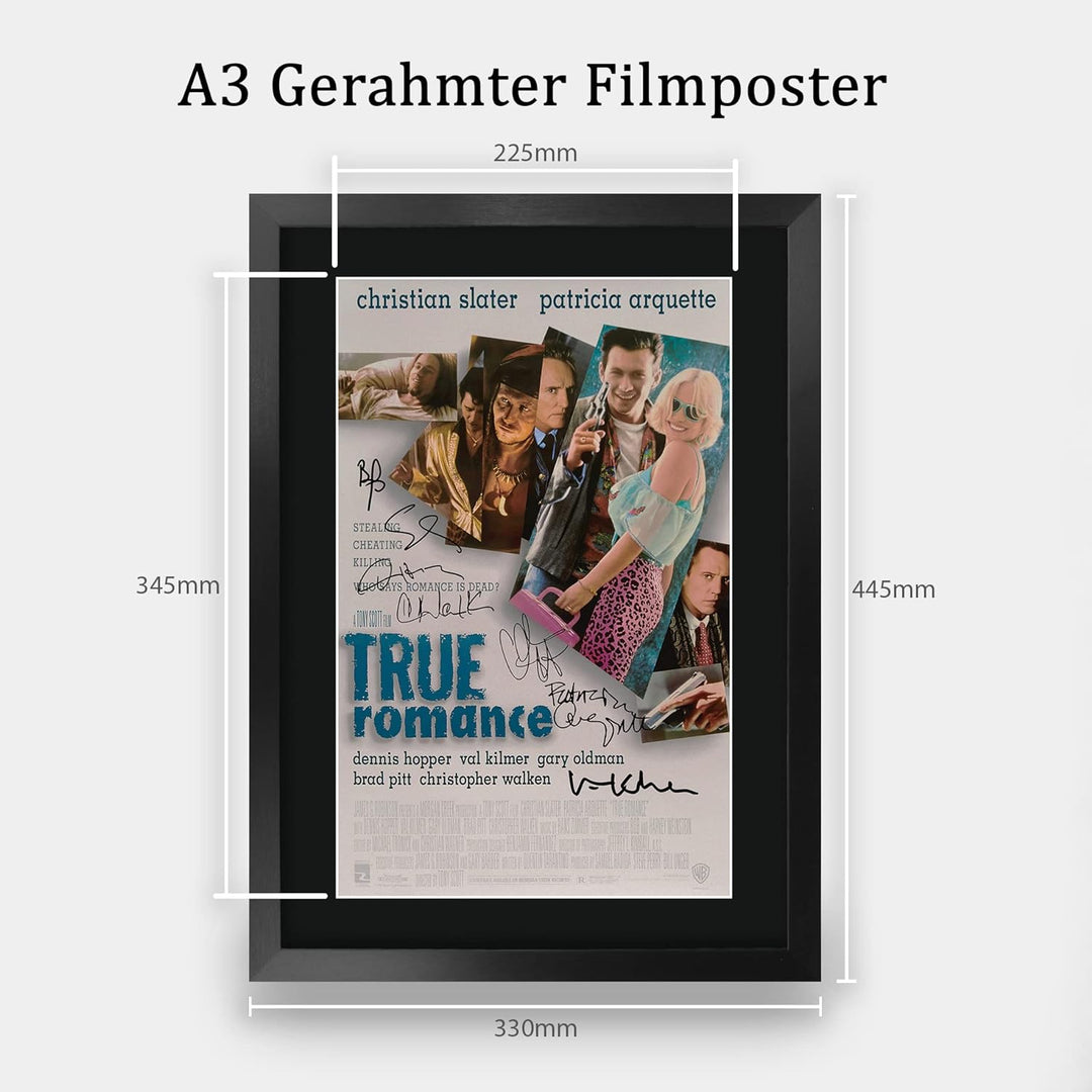 HWC Trading FR A3 True Romance Gifts Bedrucktes Poster, signiertes Autogramm-Bild für Film-Erinnerun