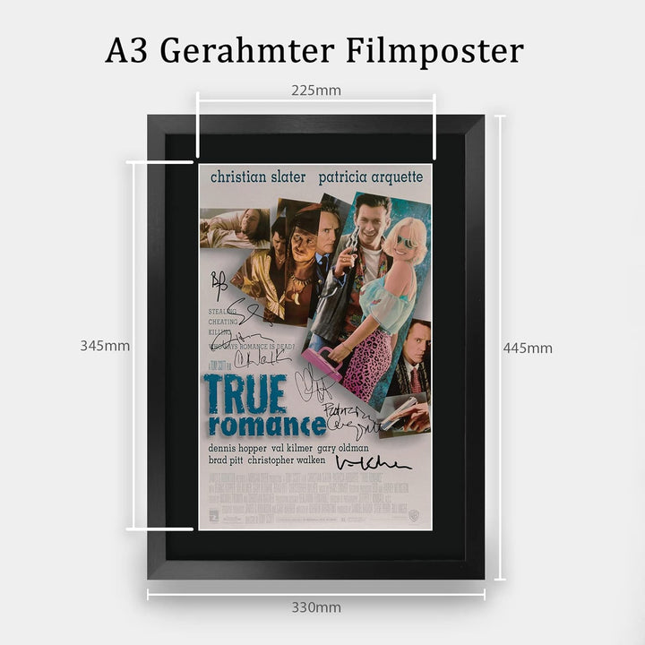 HWC Trading FR A3 True Romance Gifts Bedrucktes Poster, signiertes Autogramm-Bild für Film-Erinnerun