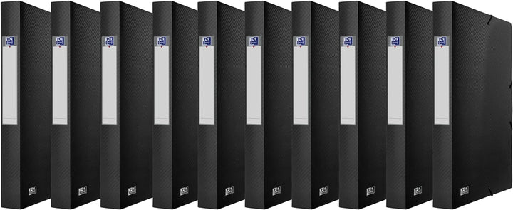 Oxford Sammelbox A4, Rückenbreite 4 cm, Kunststoff, schwarz, 10 Stück, 10
