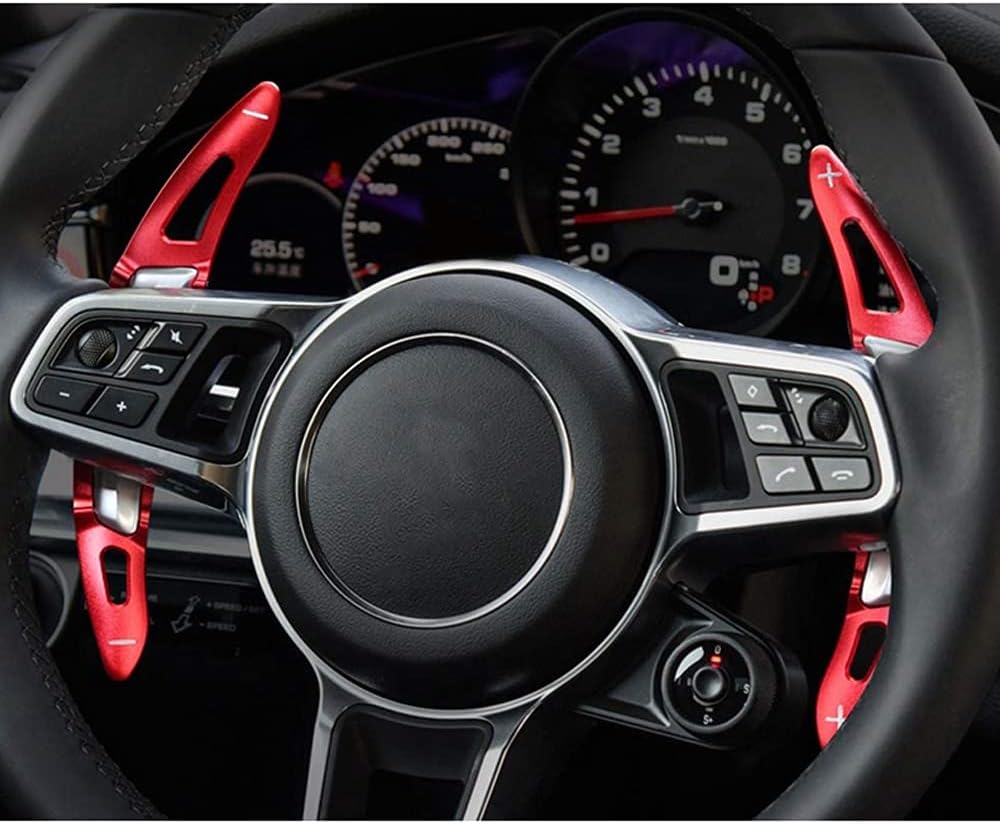 HIBEYO 2 Stücke Shift Paddles für Porsche Lenkrad Schaltwippen Verlängerung Paddles Lenkrad für Pors