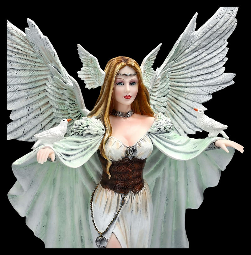 Engel Figur mit weissen Tauben Welcome to Heaven 43 cm | Statue