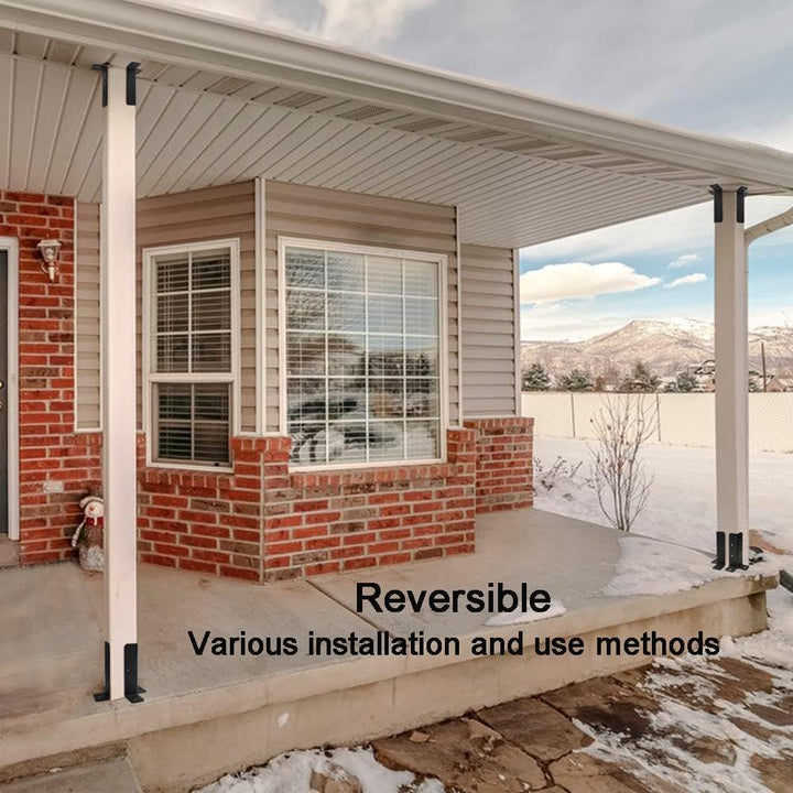 VANROUG 4pcs post anchor adjustable Post Shoe Fence Square Wooden Posts Ground Sleeve Fence Support