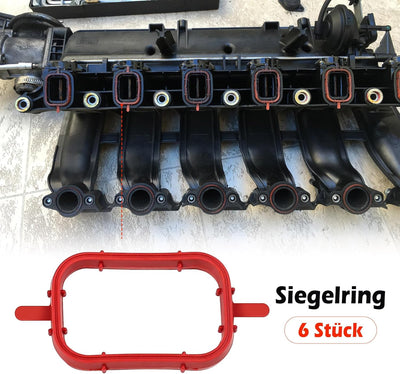 26 Stück 32mm Auto Ansaugkrümmer und Drallklappen Dichtungssatz, Ersatz für BMW E38 E39 E46 E53 E60