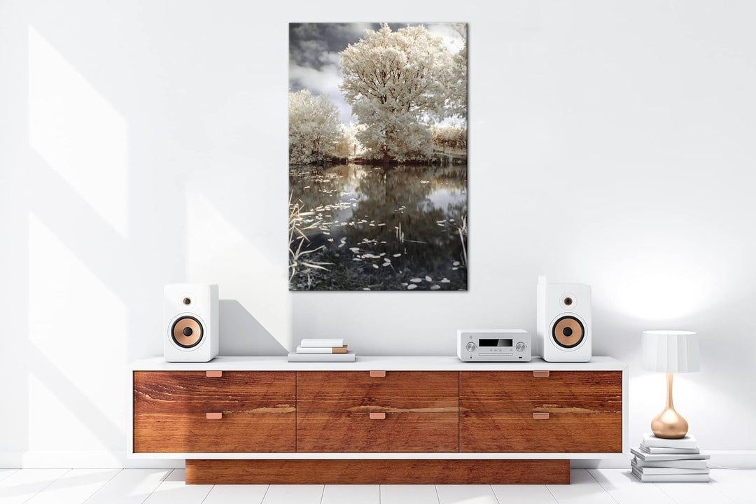 atemberaubender Baum in der Natur im Format: 80x60 als Leinwandbild, Motiv fertig gerahmt auf Echtho