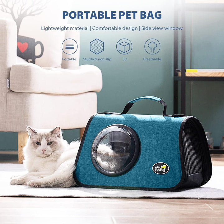 PETCUTE Transportbox Katze,Atmungsaktive Transporttasche für Katze Hund,Hundetragetasche mit Verstel