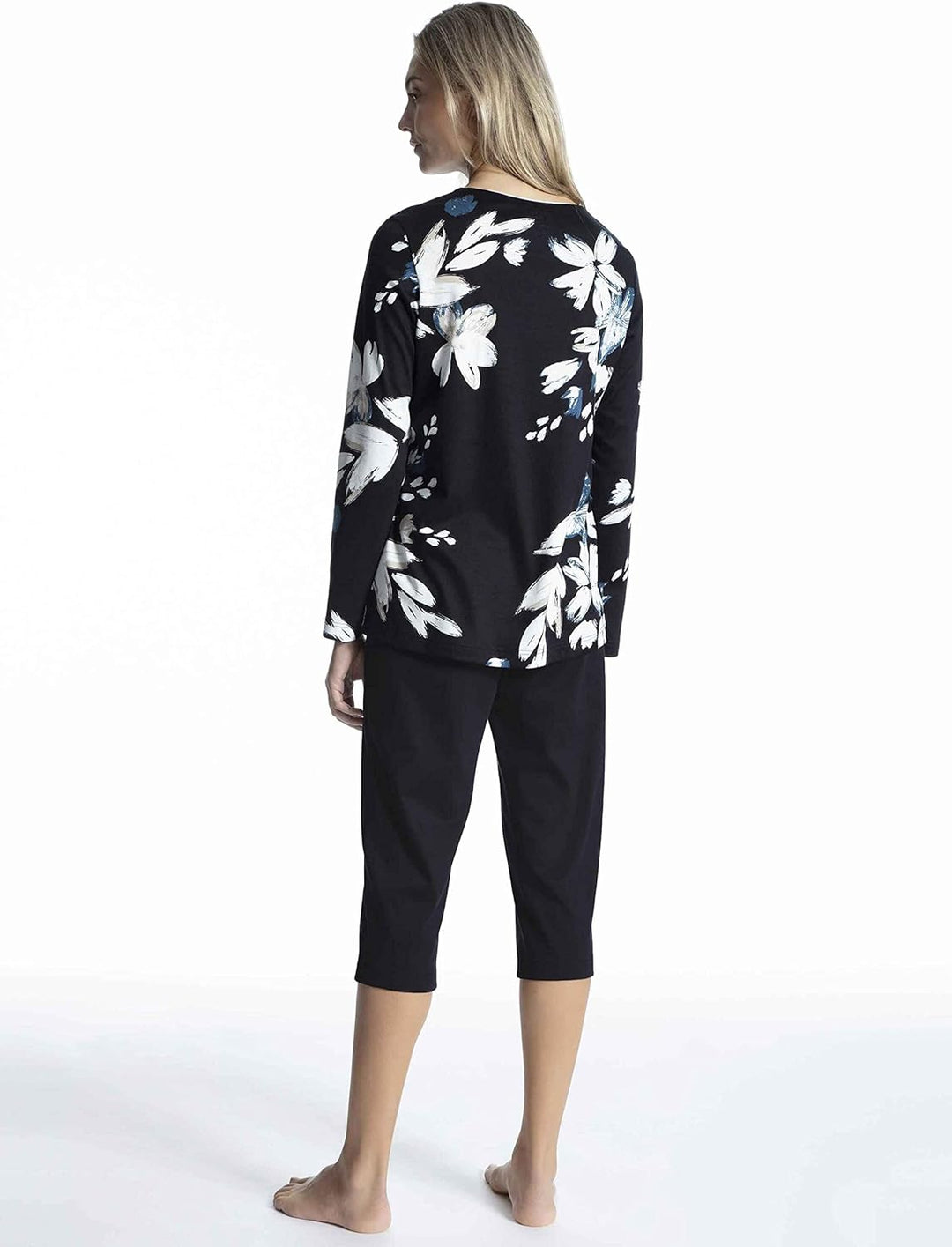 Damen Pyjama 3/4-Länge midnight b XS