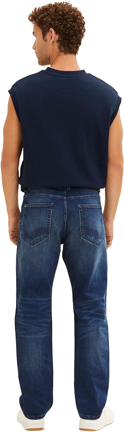 TOM TAILOR Herren Trad Relaxed Jeans 29W / 32L 10120 - Used Dark Stone Blue Denim, 29W / 32L 10120 -