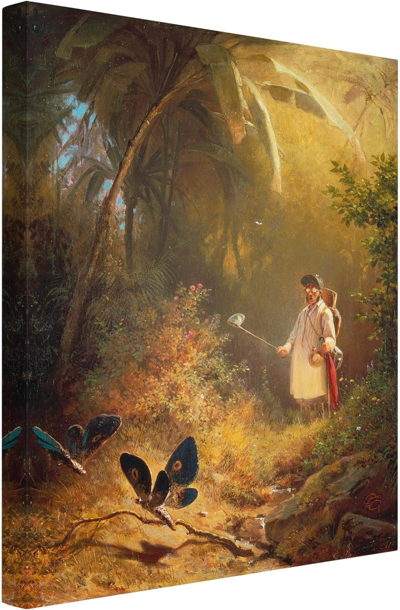 Bilderwelten Leinwandbild Kunstdruck Carl Spitzweg - Der Schmetterlingsfänger 40 x 30 cm 40cm x 30cm