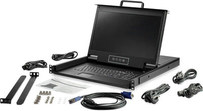 StarTech.com Rack KVM Konsole HD 1080p - US Tastatur(QWERTY), Ein Port VGA KVM mit 17" LCD Monitor -