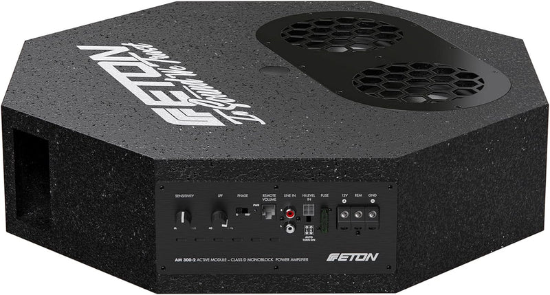 ETON Res 5 Flat: Flacher Aktiv-Subwoofer für die Reserverad-Mulde, Bassreflex Bassbox mit 2 x 5“ (2