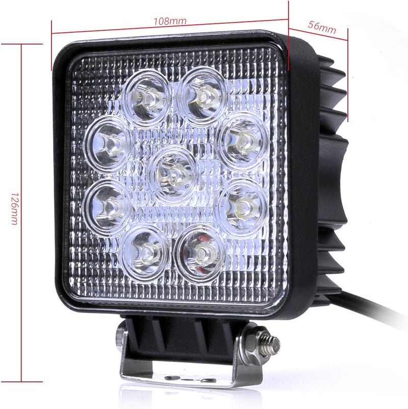 Greenmigo 6x 27W LED Scheinwerfer Offroad Lampe Flood Arbeitsscheinwerfer 12V 24V Zusatzscheinwerfer