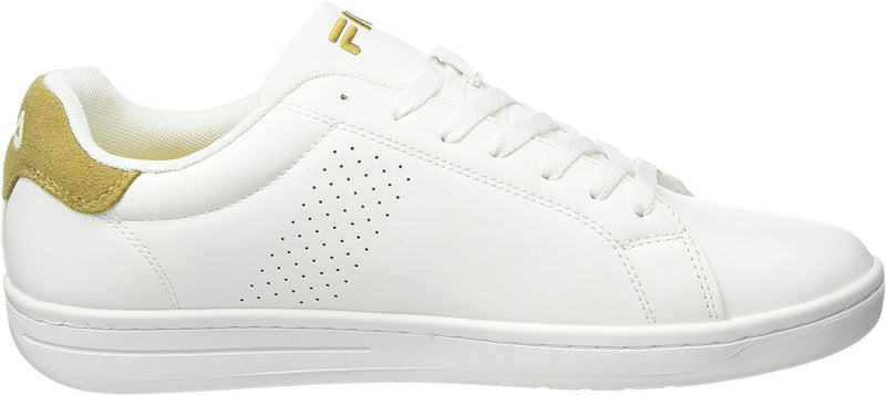 FILA Herren Crosscourt 2 F Sneaker 40 EU Schmal White Golden Cream, 40 EU Schmal White Golden Cream