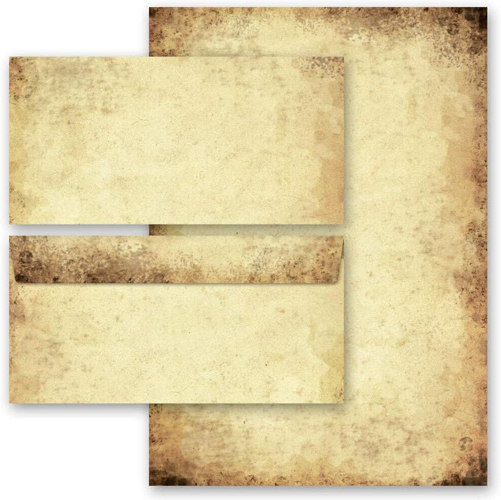 Briefpapier Sets Motivpapier Antik & History Geschichte, ALTES PAPIER 100 Blatt Briefpapier + 100 pa