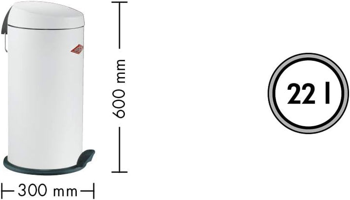 Wesco Tretabfallsammler Capboy Maxi 22 Liter graphit, Graphit