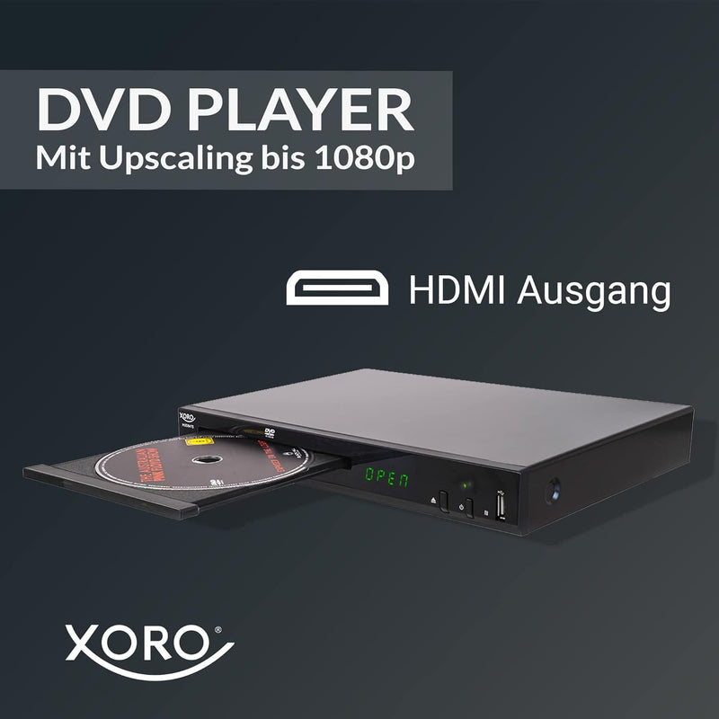 XORO HSD 8470 - Multi-Rom MPEG-4 DVD-Player mit USB 2.0 Mediaplayer und HDMI Schnittstelle, Upscalin