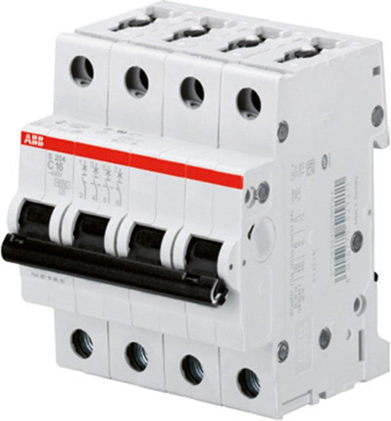 Abb S204L C10 Automatikschalter 4,5 Ka 4P Weiss